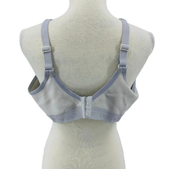 Lane Bryant Cacique Grey Cotton Lightly Lined No-Wire Full Coverage Bra 44C - Picture 2 of 8